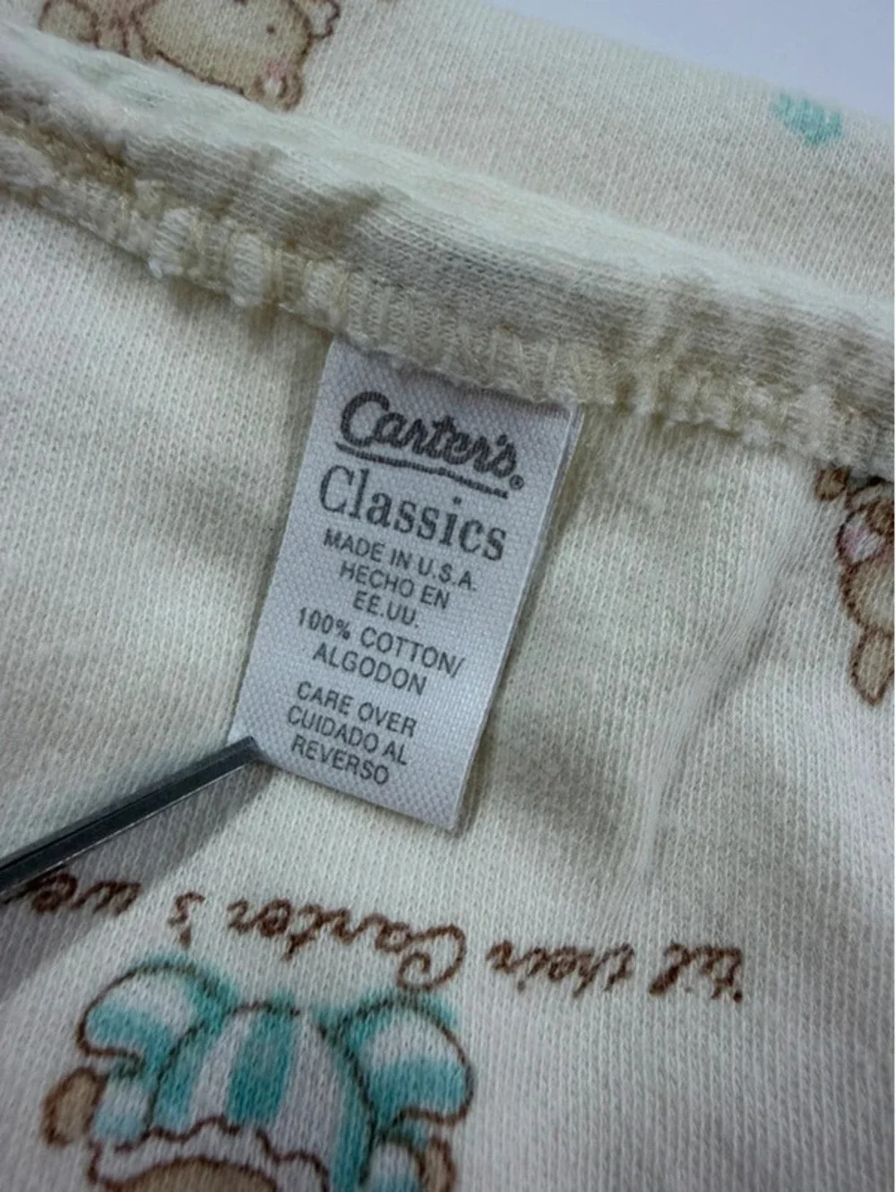 Vintage Carter's Classics 'Til Their Carters Wear Out Baby Blanket Made in USA